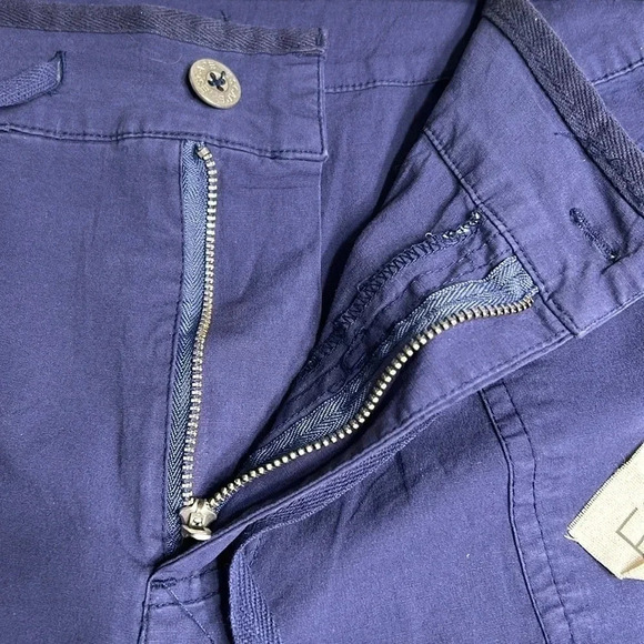 HABITAT  navy cotton pants.NWT 128$ drawstring,zipper,pockets,utility,coastal - Picture 11 of 16